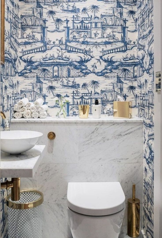 inspiration mural toilette inspiration papier peint toilette